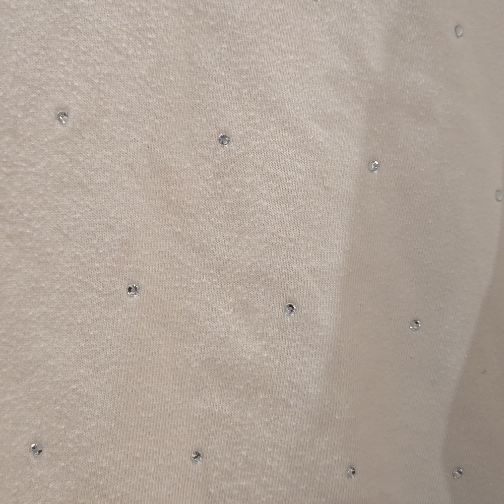 a new day Dot Glitter Sparkle Cream Crew Neck Sweater, Festive Chic, Large, VGUC - Picture 2 of 6